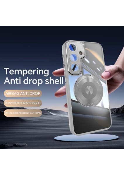 Samsung Galaxy S25+ Için Hibrit Pc + Tpu Kasa, Manyetik Braket Gri (Yurt Dışından) fırsatları