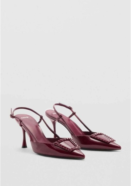 Rugan Deri Topuklu Ayakkabı