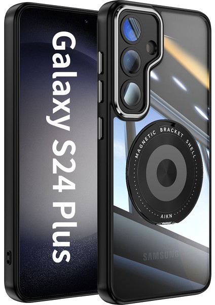 Samsung Galaxy S25+ Için Hibrit Pc + Tpu Kasa, Manyetik Braket Siyah (Yurt Dışından)