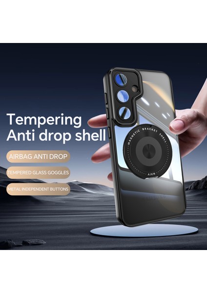 Samsung Galaxy S25+ Için Hibrit Pc + Tpu Kasa, Manyetik Braket Siyah (Yurt Dışından) fırsatları