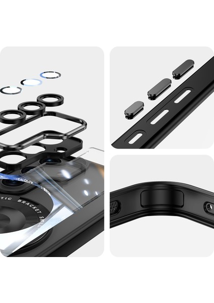 Samsung Galaxy S25+ Için Hibrit Pc + Tpu Kasa, Manyetik Braket Siyah (Yurt Dışından) indirimleri