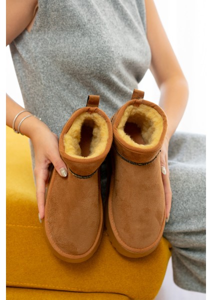 Kadın Bot Kadın Ayakkabı Içi Kürklü Bot Kalın Tabanlı Bot Modeli