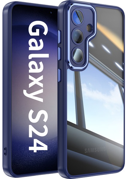 Samsung Galaxy S25 Için Hibrit Şeffaf Kristal Pc + Tpu Kasa Mavi (Yurt Dışından)