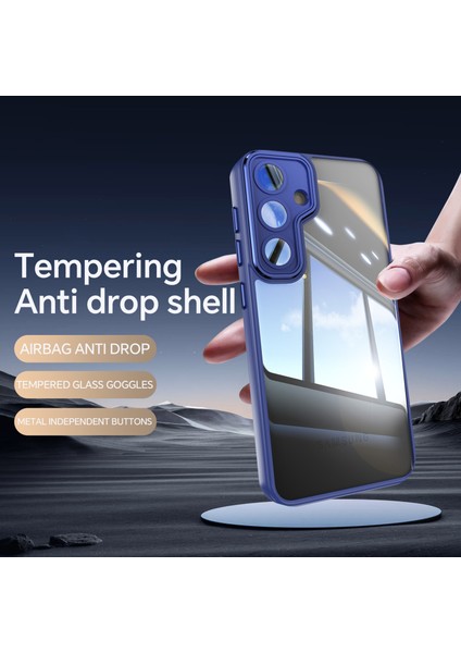 Samsung Galaxy S25 Için Hibrit Şeffaf Kristal Pc + Tpu Kasa Mavi (Yurt Dışından) modelleri