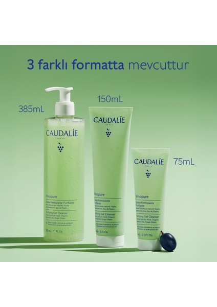 Caudalie Vinopure Nettoyante Purifiante Gel 150 ml 2 Adet