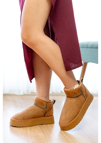 Kadın Bot Kadın Ayakkabı Içi Kürklü Bot Kalın Tabanlı Bot Modeli