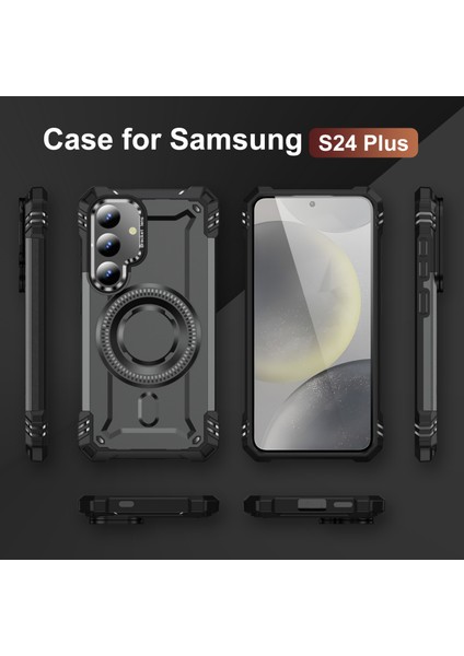 Samsung Galaxy S25+ Için Manyetik Sağlam Telefon Kılıfı, Dahili Kamera Halkalı Ayaklık Gri (Yurt Dışından) fiyatları