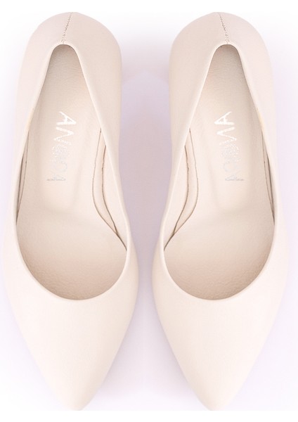 Hakiki Deri Topuklu Kadın Ayakkabısı 25NE780 fırsatları