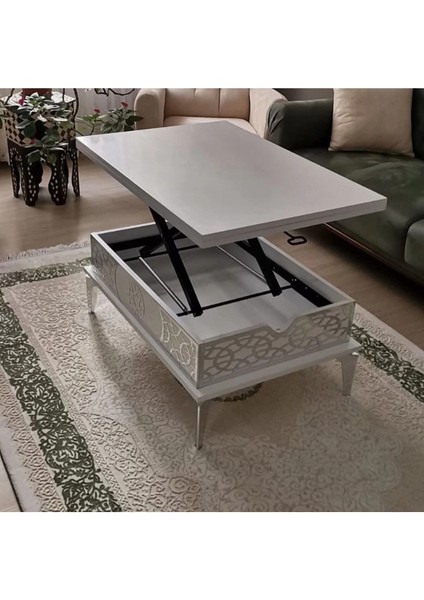 Kademeli Orta Sehpa Sihirli Akıllı Sehpa 5 Kademeli Açılır Masa Sena 60*90