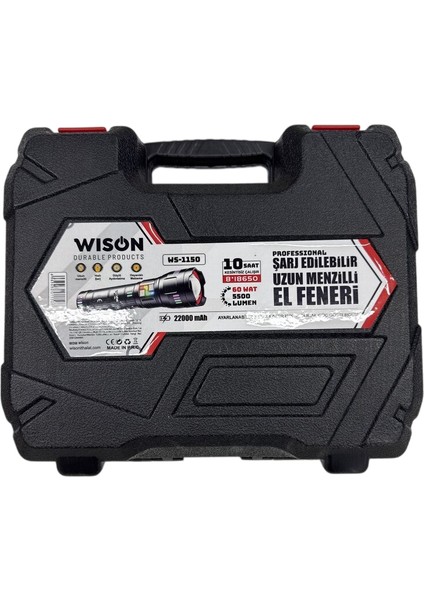 WS-1150 Profesyonel Şarjlı El Feneri | 60W – 5500 Lümen – 22000MAH – 10 Saat Çalışma – Zoom – Metal Gövde fırsatları