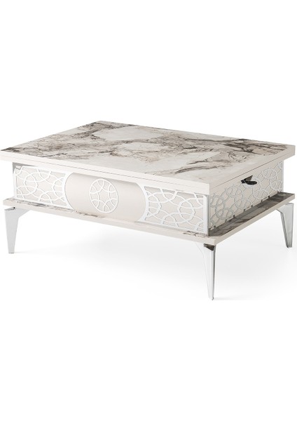 Kademeli Orta Sehpa Sihirli Akıllı Sehpa 5 Kademeli Açılır Masa Sena 60*90