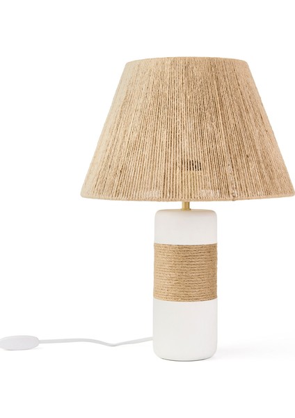 Lighting Yunik Abajur - Beyaz / Kahverengi