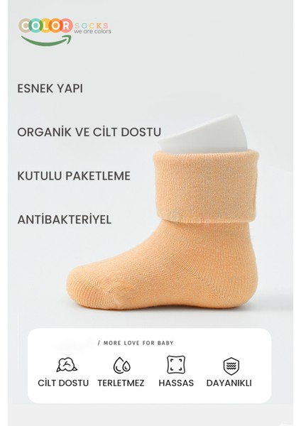 6 Çift Kutulu Organik Bebek Çorap Seti (Soft Touch) fırsatları