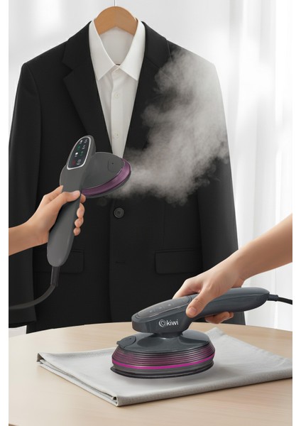 KSI-660 2'si 1 Arada Buharlı Ütü – 1500W Güçlü, LED Ekranlı, 90° Dönebilen Saplı