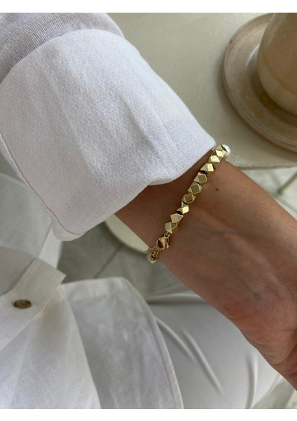 Xuping 14K Incili Küp Model Gold Bileklik fırsatları