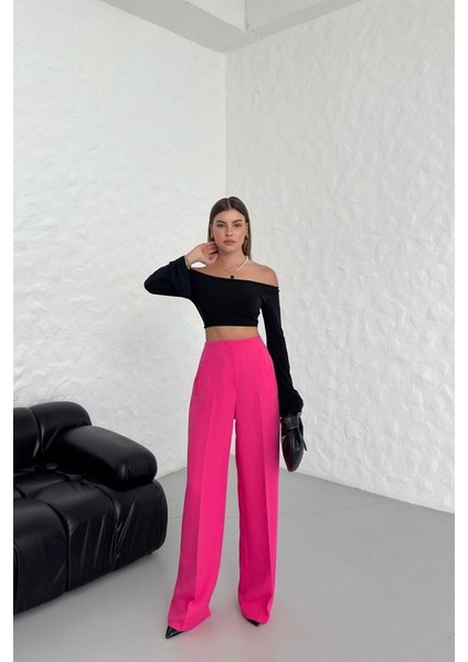 Yüksek Bel Pensli̇ Palazzo Pantolon