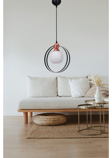 Elif Tekli Modern Sarkıt – Beyaz Top Cam, Şık ve Kolay Temizlenebilir Tasarım | E27 Duy modelleri