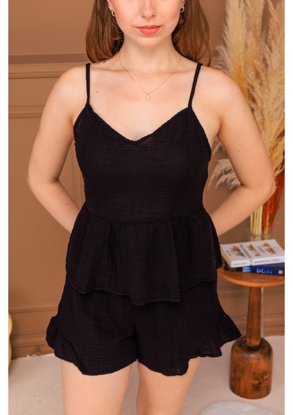 %100 Pamuk Müslin Askılı Büstiyer Şort Takım fiyatları