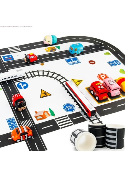 Otobant Eğitici ve Eğlenceli Yol Yapım Bandı - Çocuk Trafik Bantı - Road Tape Oyun Bandı fiyatları