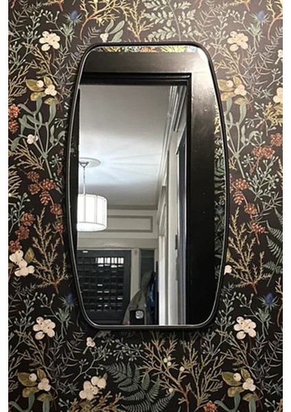 Fawdecor Berlin Asimetrik Ahşap Çerçeveli Duvar Aynası – Modern Stil, Estetik Ev Dekoru, Banyo ve Iç Mekan Tasarımı
