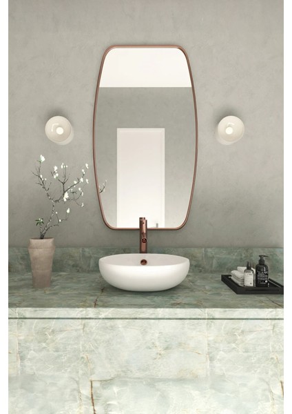 Fawdecor Berlin Asimetrik Ahşap Çerçeveli Duvar Aynası – Modern Stil, Estetik Ev Dekoru, Banyo ve Iç Mekan Tasarımı fiyatları