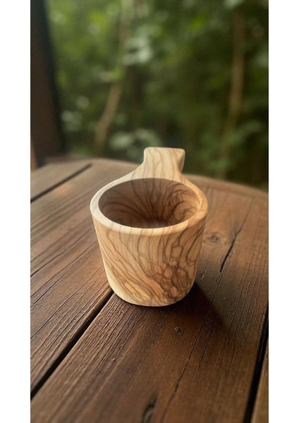 Doğal Zeytin Ağacı Kuska Bardak – El Yapımı Ahşap Kupa 150-175 ml modelleri