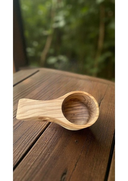 Doğal Zeytin Ağacı Kuska Bardak – El Yapımı Ahşap Kupa 150-175 ml fırsatları