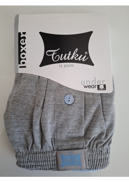 Erkek Penye Düz Boxer-10 Adet-Gri modelleri