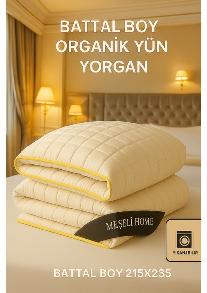 %100 Saf Yün Yorgan Yıkanabilir Hafif Ince | Yaz/kış Kullanım Premium
