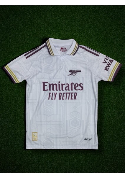 Yeni Sezon Arsenal Beyaz Deplasman Polo Yaka Forma