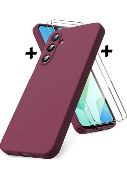 Samsung Galaxy S25 Fe Kılıf Kamera Korumalı Renkli Yumuşak Mat Silikon + 9h Ekran Koruyucu Cam Set 2in1