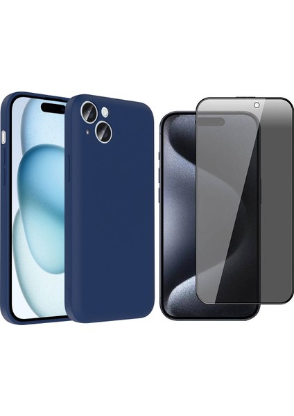 iPhone 13 Kılıf Kamera Korumalı Kartlık Hazneli Zore Vitra Kapak + Hayalet Ekran Koruyucu