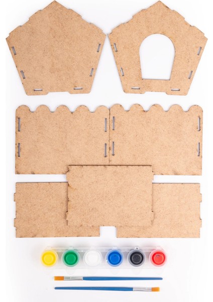 Ahşap Oyuncak Kuş Evi ve Ev Boyama Seti, Ahşap Boyama Evi, Ahşap Oyuncak Yapboz Kuş Evi indirimleri