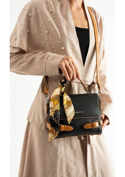 ,Siyah taba kadın çantası,toka Detaylı,üç Bölmeli,siyah camel geniş Bayan El ve Çapraz Çantası