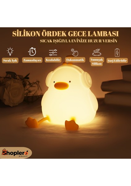 Silikon Ördek Gece Lambası