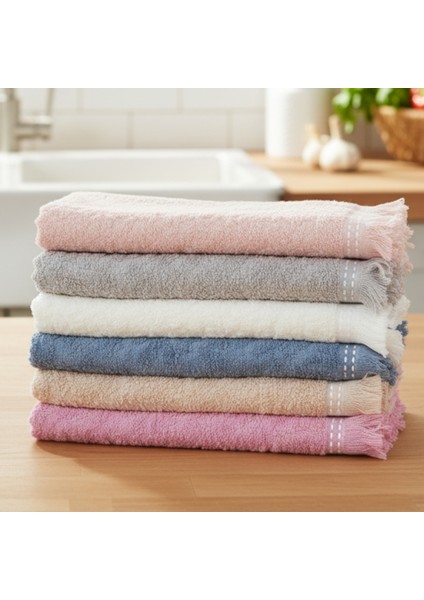 6'lı Mutfak Havlusu Seti Pamuklu, Süper Emici, Hızlı Kuruyan, Günlük Kullanım için İdeal modelleri