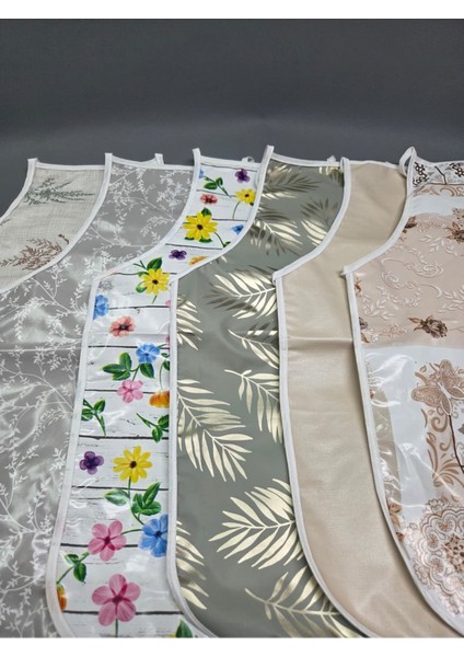 Su Geçirmez Pvc Muşamba Önlük Çeşitleri - 1 Adet 50 cm Önlük | Renkli, Biyeli Mutfak Önlüğü indirimleri