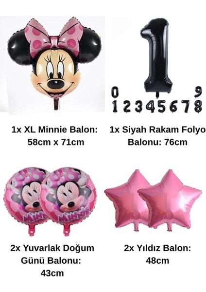 6 Yaş Minnie Mouse Doğum Günü Partisi Rakam Balon 1 2 3 4 5 6 7 8 9 Yaş Balonlar Bebek Doğum Günü fiyatları