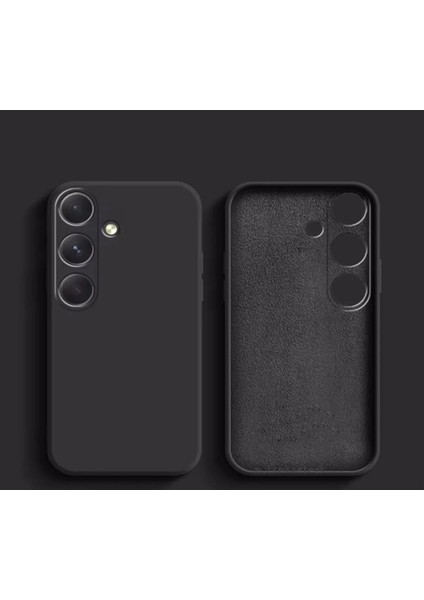 Samsung Galaxy S25 Fe Kılıf Lansman Kamera Korumalı Içi Kadife Yumuşak Renkli Silikon Mat Hisli Süet Kapak
