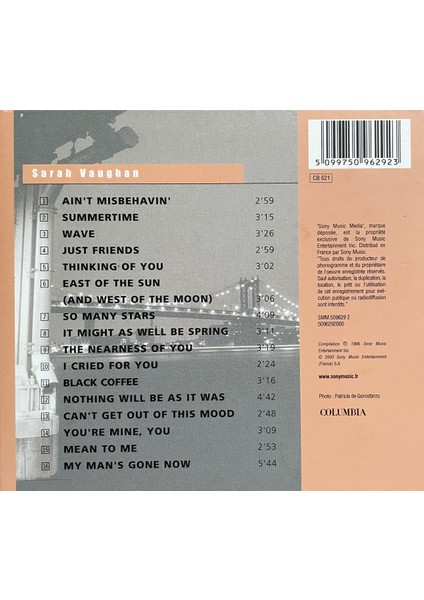 Dikkat CD Sarah Vaughan – 1949-1987 fiyatları