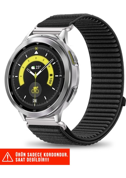 Samsung Galaxy Watch 46MM / Galaxy Watch 3 45MM / Gear S3 Uyumlu Spor Cırt Metal Tokalı Kordon 22MM