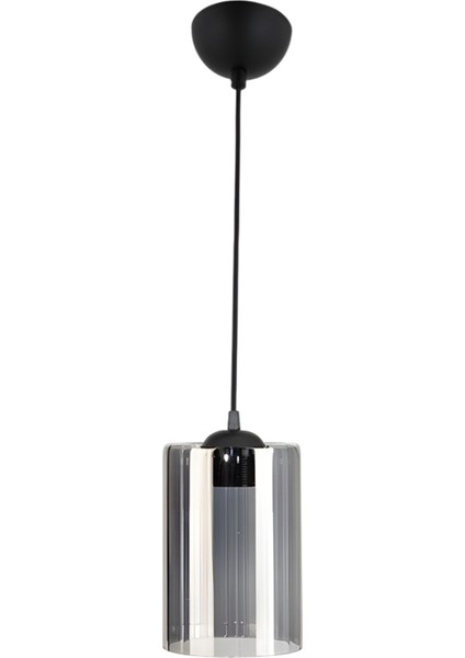 Sarmal Tekli Modern Sarkıt – Beyaz, Füme Camlı, Şık ve Ayarlanabilir Tasarım | E27 Duy fiyatları