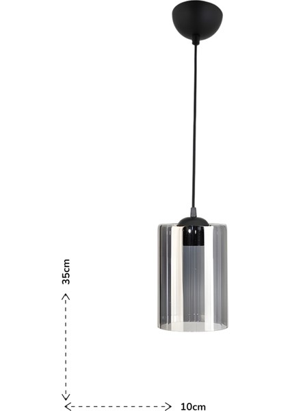 Sarmal Tekli Modern Sarkıt – Beyaz, Füme Camlı, Şık ve Ayarlanabilir Tasarım | E27 Duy modelleri