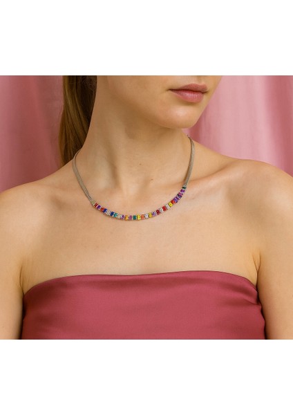 Italyan Zincir Model Renkli Kolye fiyatları