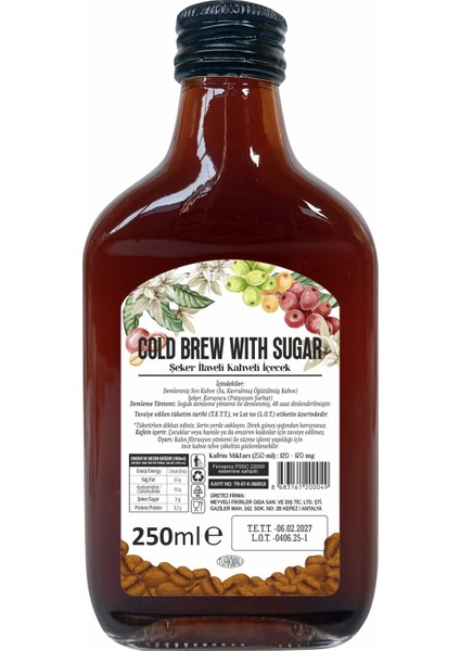 Cold Brew Wıth Sugar Iced Coffee 250 ml fiyatları