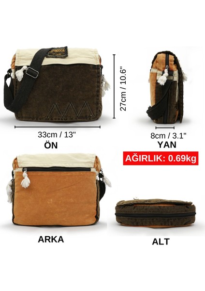 4009 Salaş Omuz Postacı Antik Siyah Krem 14 Inç Laptop Okul Seyahat Günlük Vintage Pamuk Çanta fiyatları