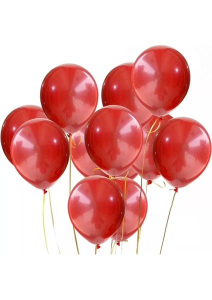 7 Yaş Kırmızı Rakam Balonlu Doğum Günü Parti Seti Kırmızı Renk Balon Kırmızı Pullu Şeffaf Balon fiyatları