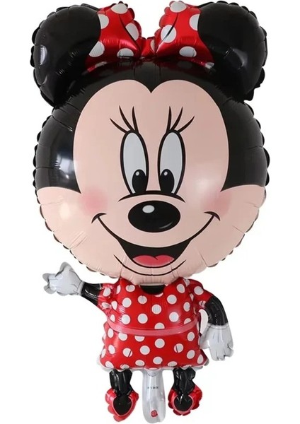 2 Yaş Minnie Mouse Balon Seti Siyah Rakam Balonlu Balon Sütunu Mini Fare Parti Teması Kolay Kurulum.