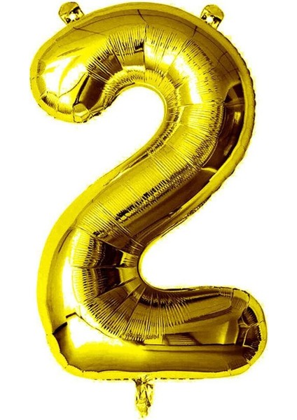 2 Yaş Gold Rakam Balonlu Doğum Günü Parti Seti Altın Renk Rakam Krom Balon Happy Birthday Yazı modelleri