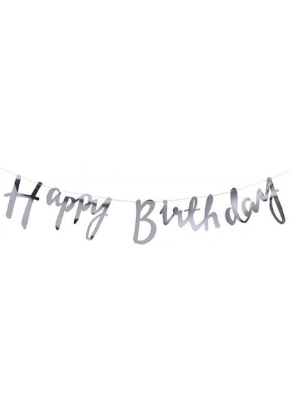 3 Yaş Gümüş Rakam Balonlu Doğum Günü Parti Seti Silver Renk Rakam Krom Balon Happy Birthday Yazı modelleri